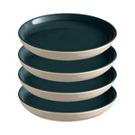 Emile Henry Everyday Dinnerware 8 Inch Salad and Dessert Plate, Ocean, Set of 4