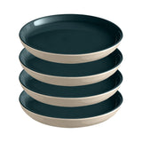 Emile Henry Everyday Dinnerware 8 Inch Salad and Dessert Plate, Ocean, Set of 4