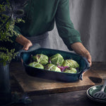 Emile Henry Small Rectangle Baking Dish Ultime, 11.5" X 7.5", Ocean