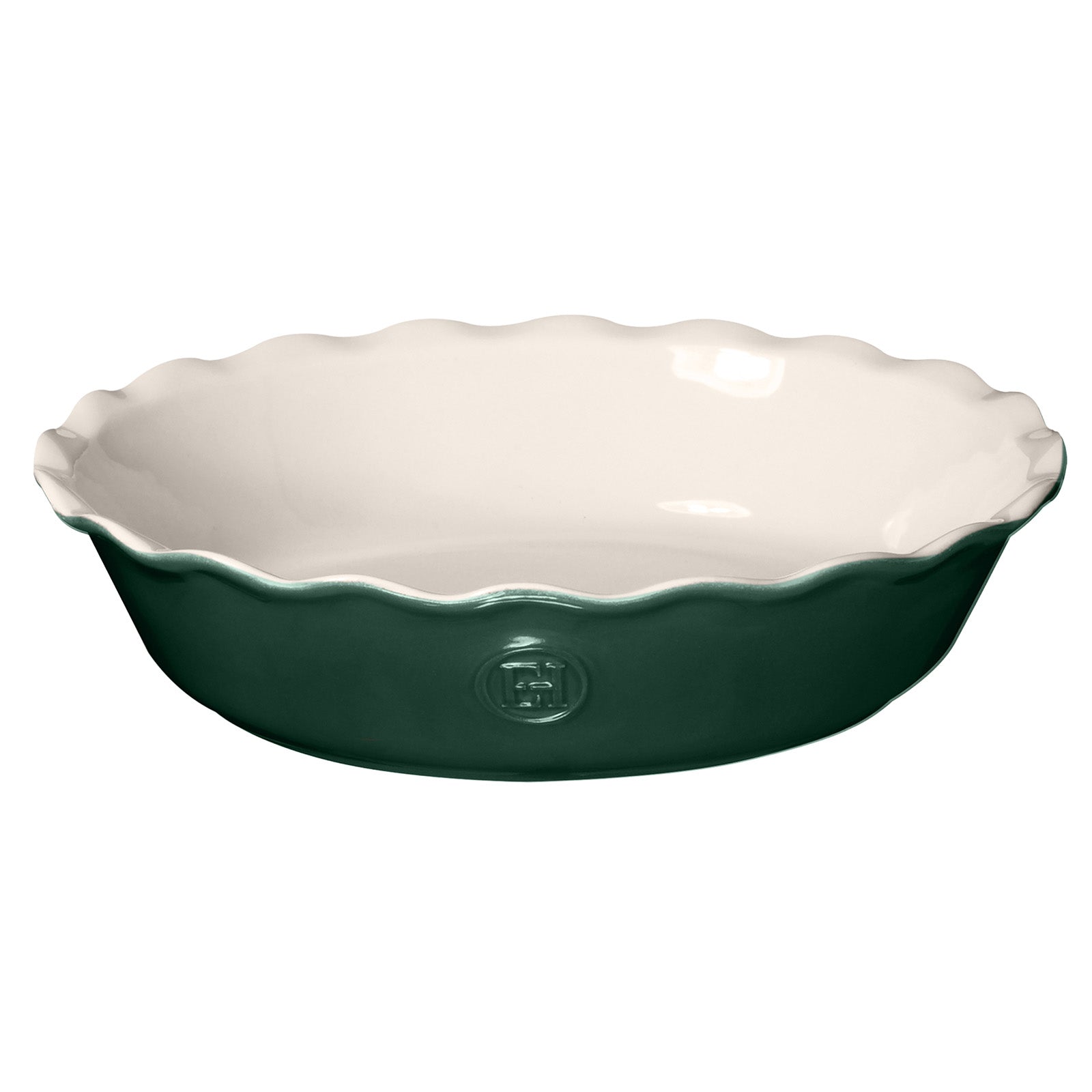 Emile Henry Made in France HR Modern Classics 9 Inch Pie Dish, Evergreen