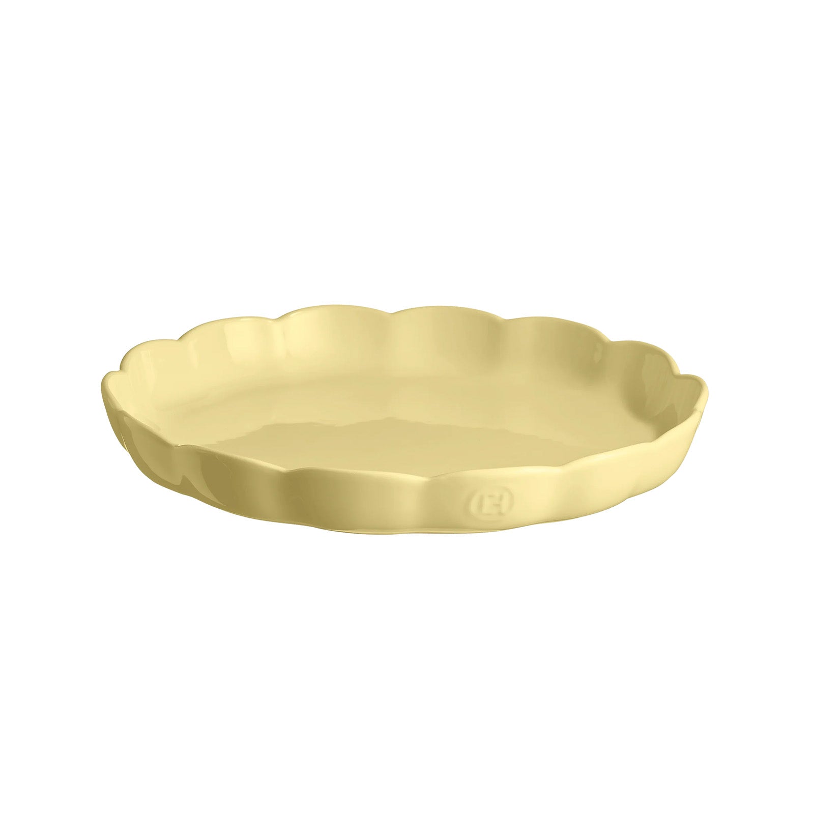 Emile Henry Madeleine Fluted Tart Dish, 12.2-Inch, Vanilla