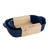 Emile Henry Rectangular Baking Dish, Set of 2, 1.25 qt, 2.4 qt, Twilight