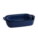 Emile Henry Rectangular Baking Dish, Set of 2, 1.25 qt, 2.4 qt, Twilight