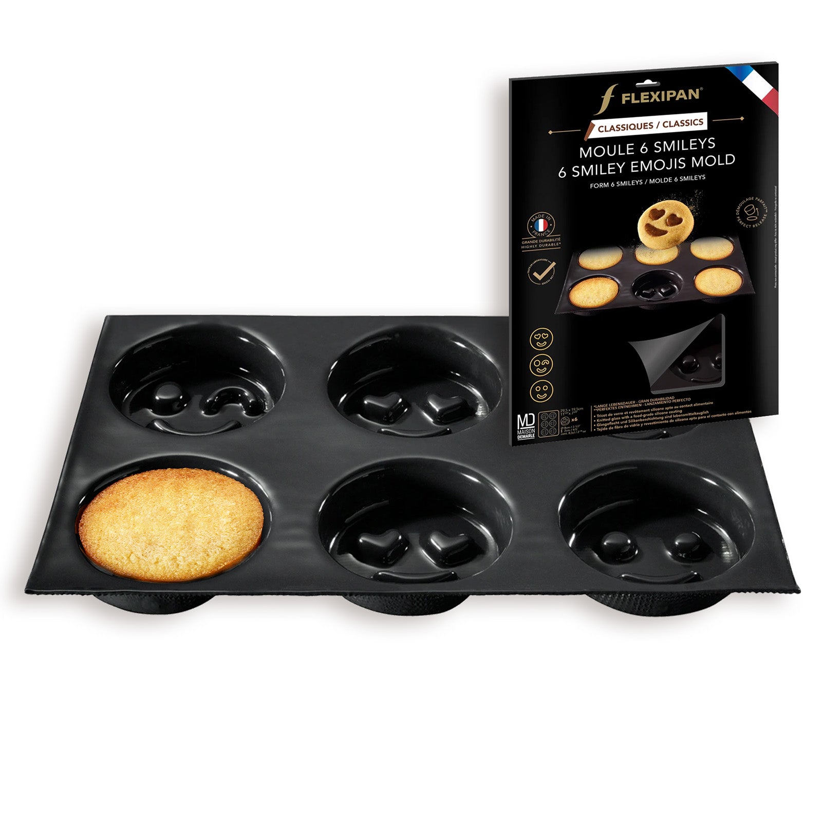 Silpat Flexipan 6 Smiley Emojis Premium Silicone Baking Pan