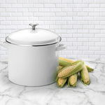 Cuisinart Enamel On Steel 16 Qt. Stockpot w/Cover - White