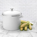 Cuisinart Enamel On Steel 16 Qt. Stockpot w/Cover - White