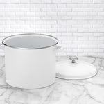 Cuisinart Enamel On Steel 16 Qt. Stockpot w/Cover - White