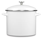 Cuisinart Enamel On Steel 16 Qt. Stockpot w/Cover - White