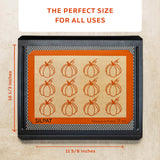 Silpat Premium Pumpkin Non-Stick Half Sheet Size Silicone Baking Mat, 11-5/8 x 16-1/2