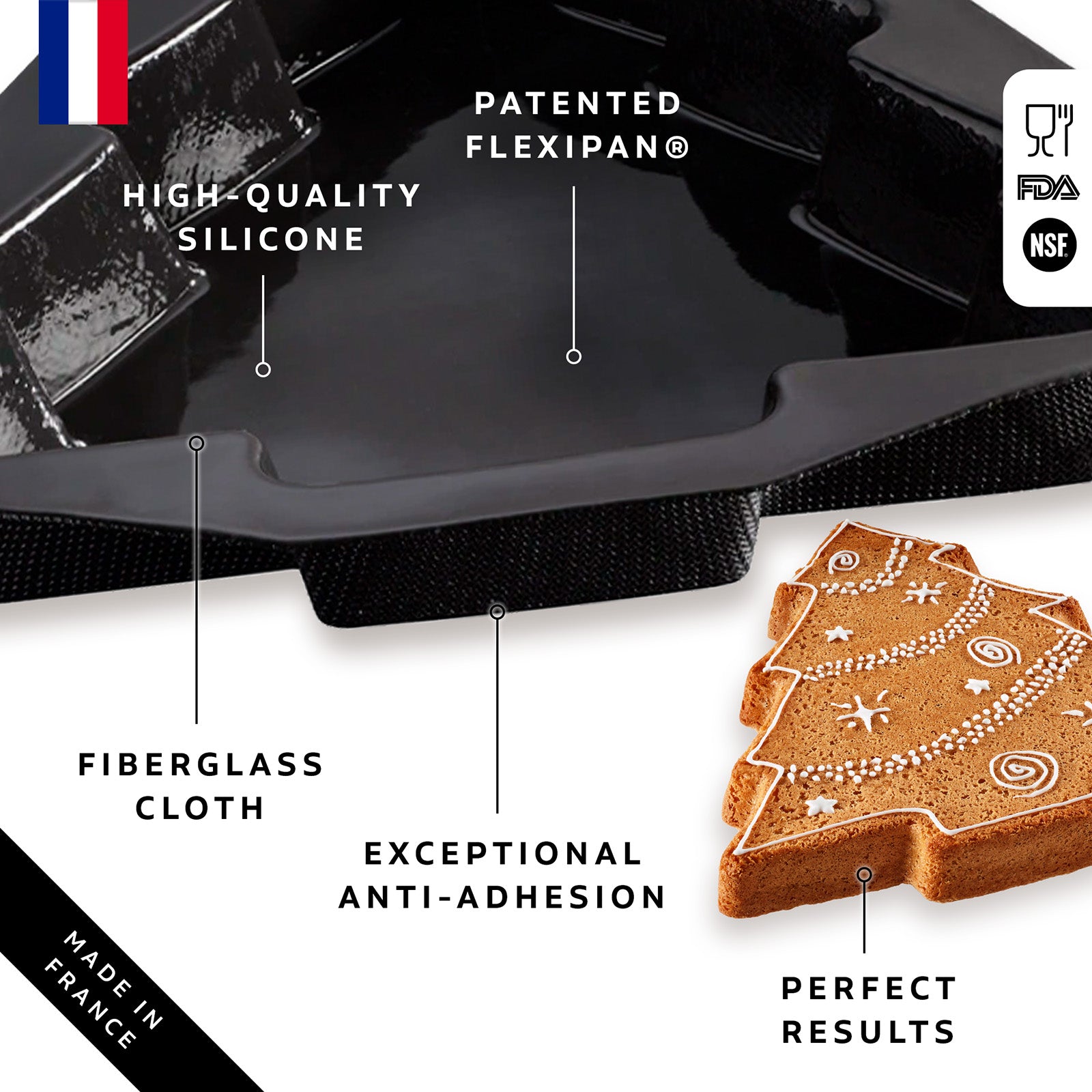 Silpat Flexipan Christmas Tree Premium Silicone Baking Pan