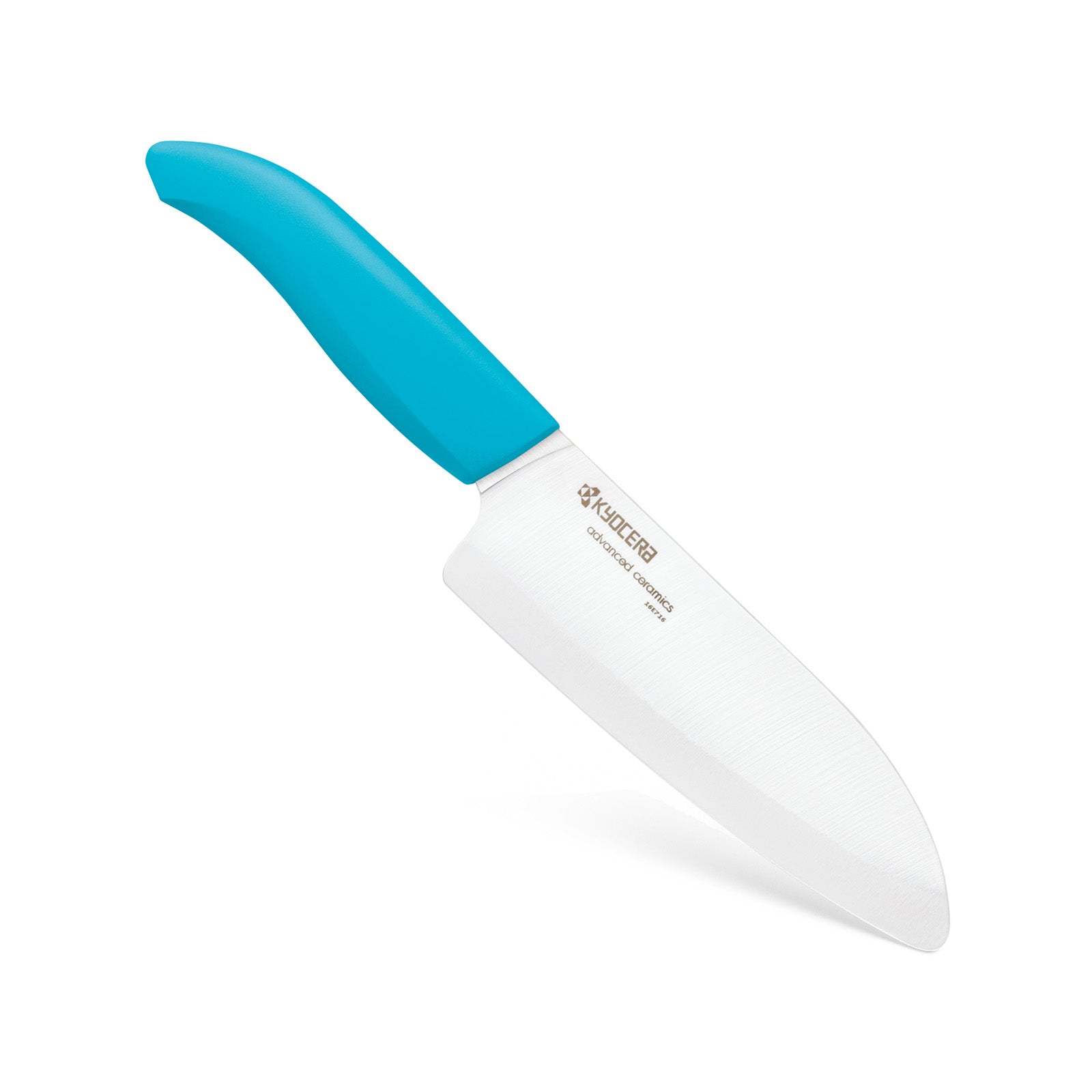 Kyocera Revolution Ceramic 5-1/2 Inch Santoku Knife, Blue