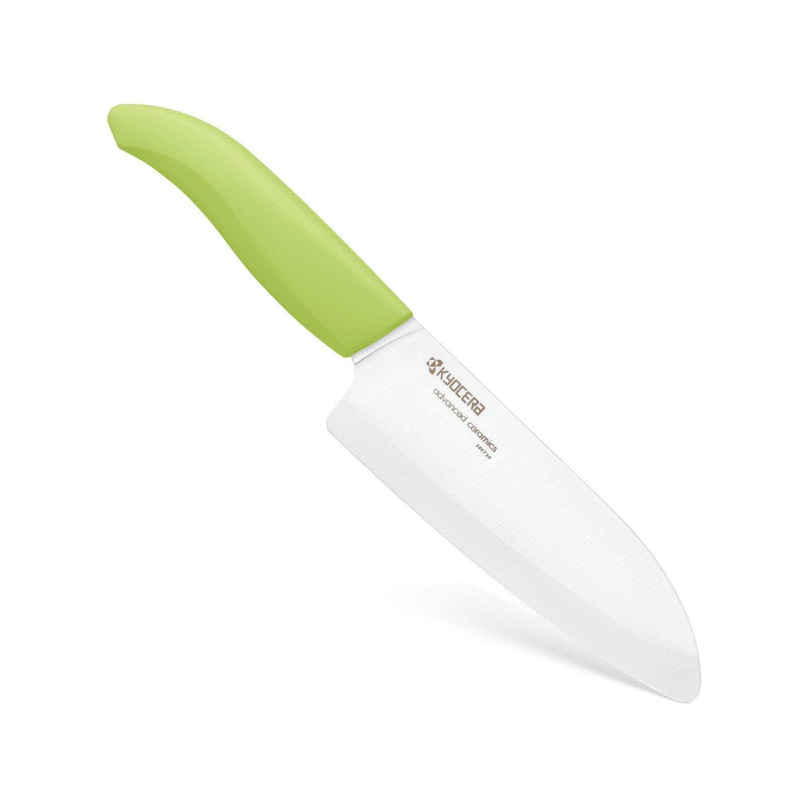 Kyocera Revolution Ceramic 5-1/2 Inch Santoku Knife, Green