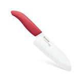 Kyocera Revolution Ceramic 5-1/2 Inch Santoku Knife, Red