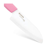 Kyocera Revolution Ceramic 5-1/2 Inch Santoku Knife, Pink