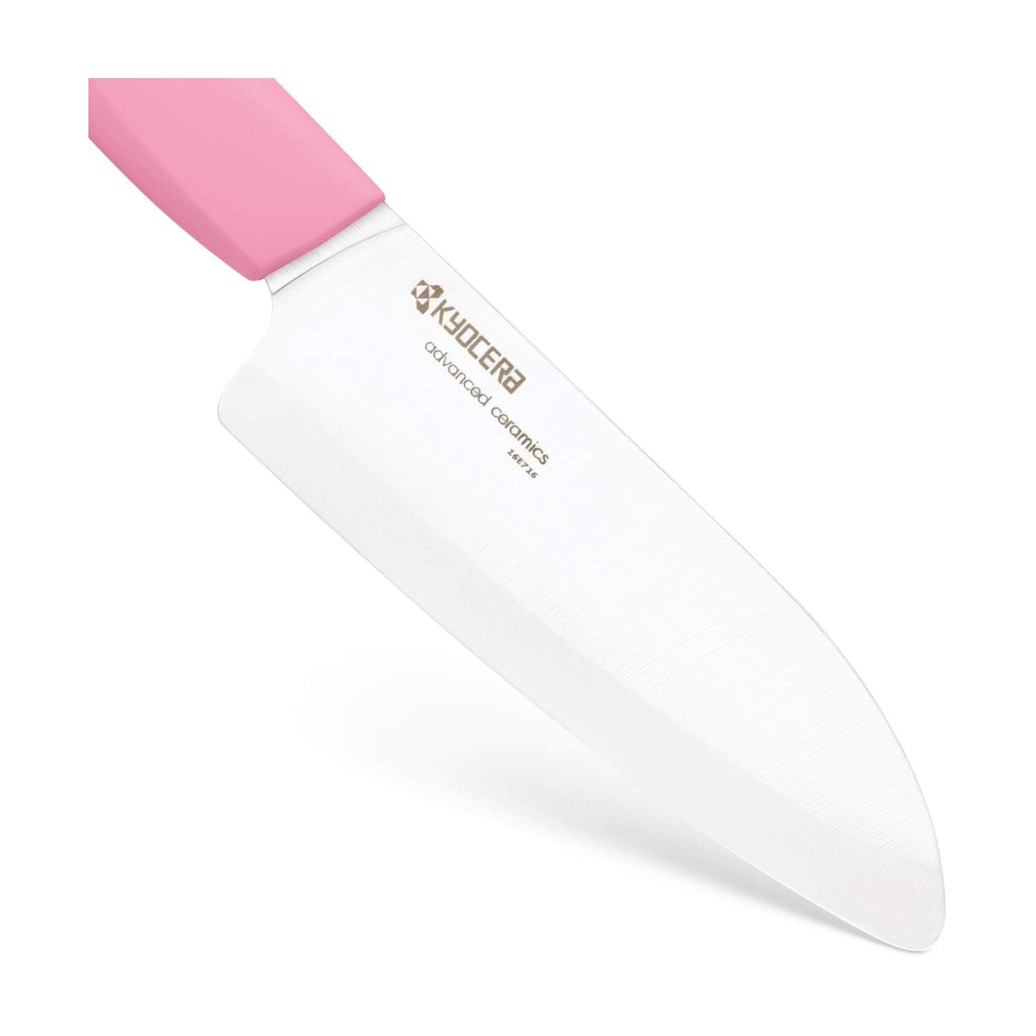 Kyocera Revolution Ceramic 5-1/2 Inch Santoku Knife, Pink