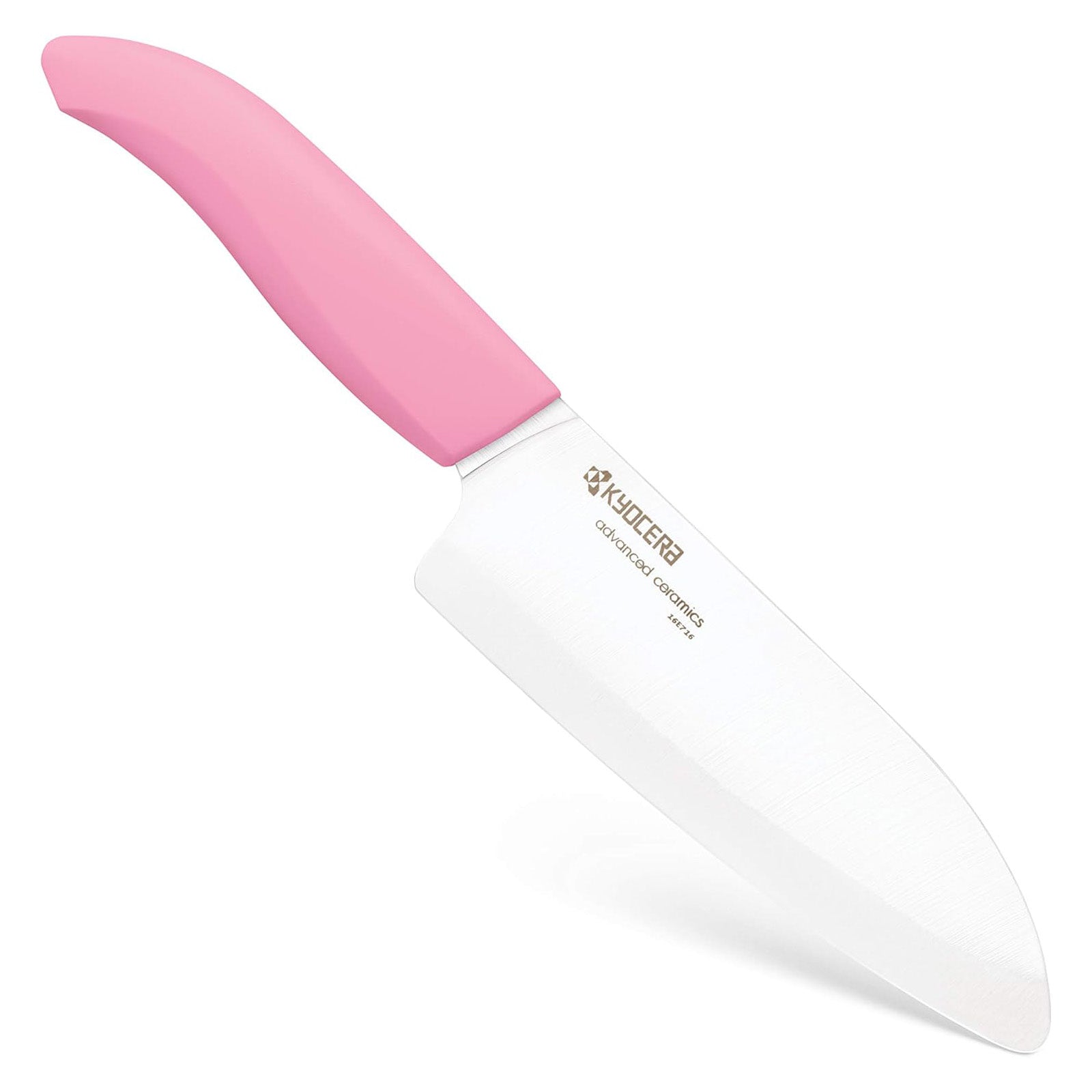 Kyocera Revolution Ceramic 5-1/2 Inch Santoku Knife, Pink