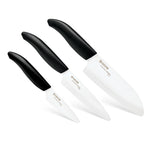 Kyocera Advanced Ceramics 3 Piece Revolution Series Knife Set, Black