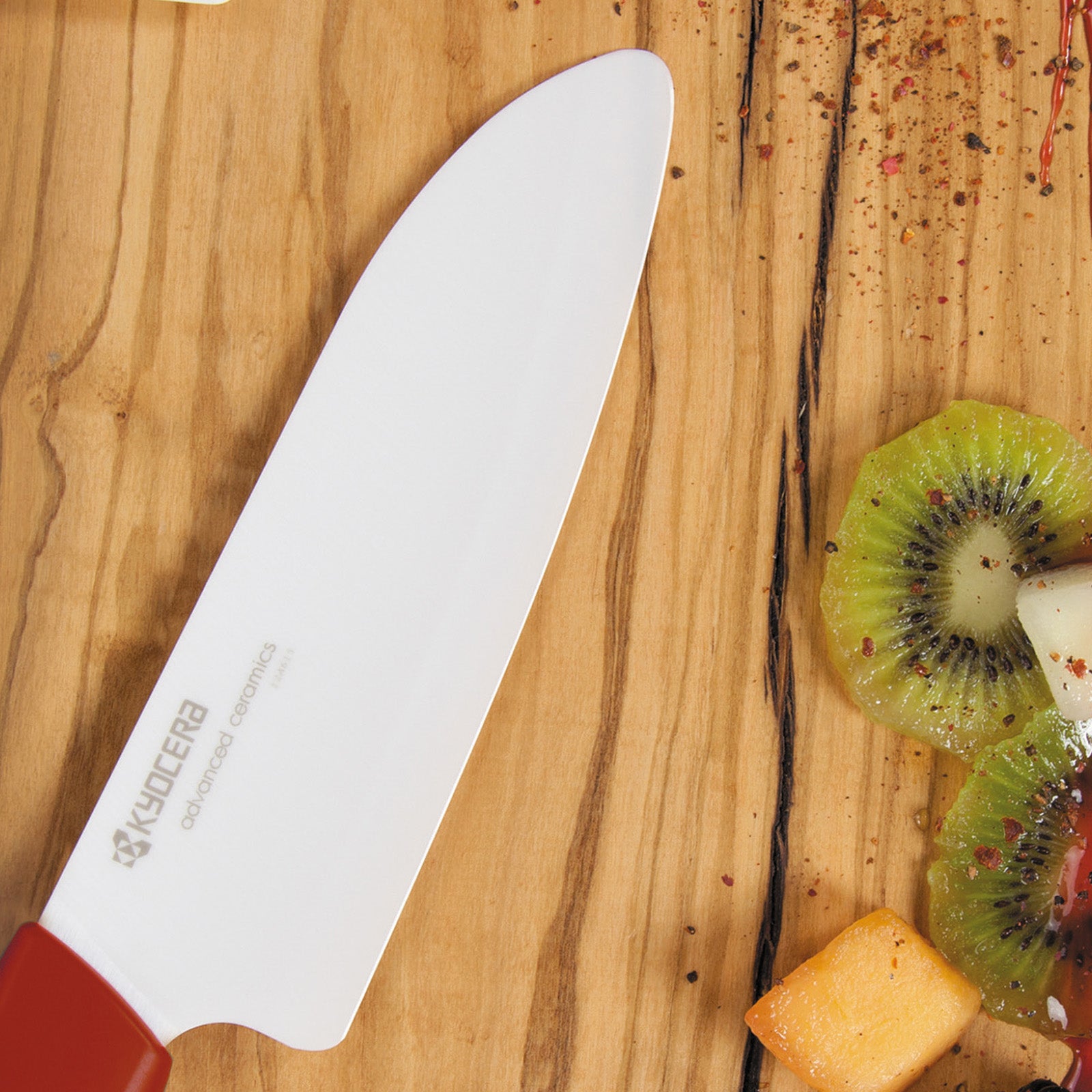 Kyocera Advanced Ceramics 3 Piece Revolution Series Knife Set, White