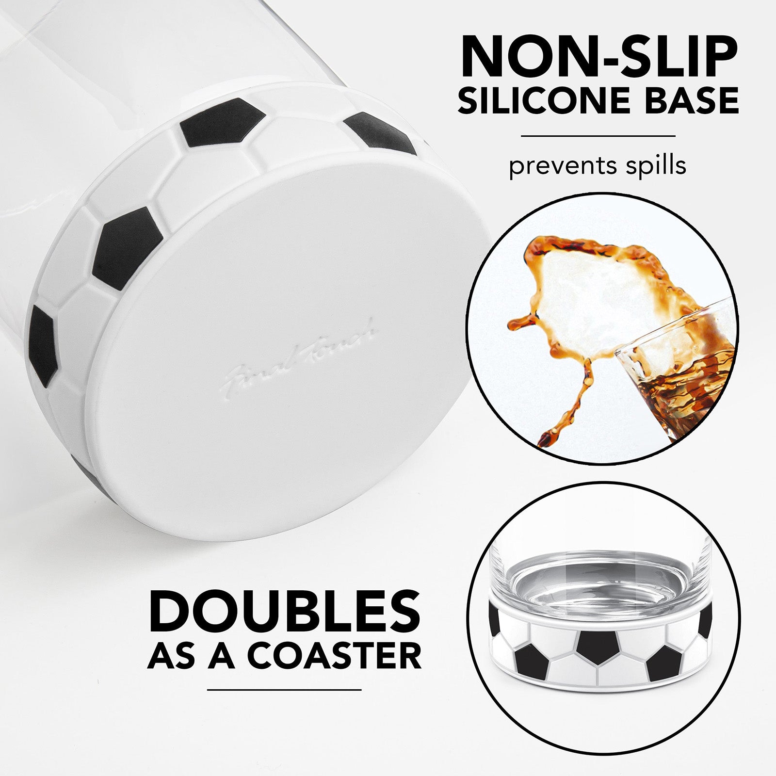Final Touch Kick-Off Soccer / Football Tumbler with Ice Mould