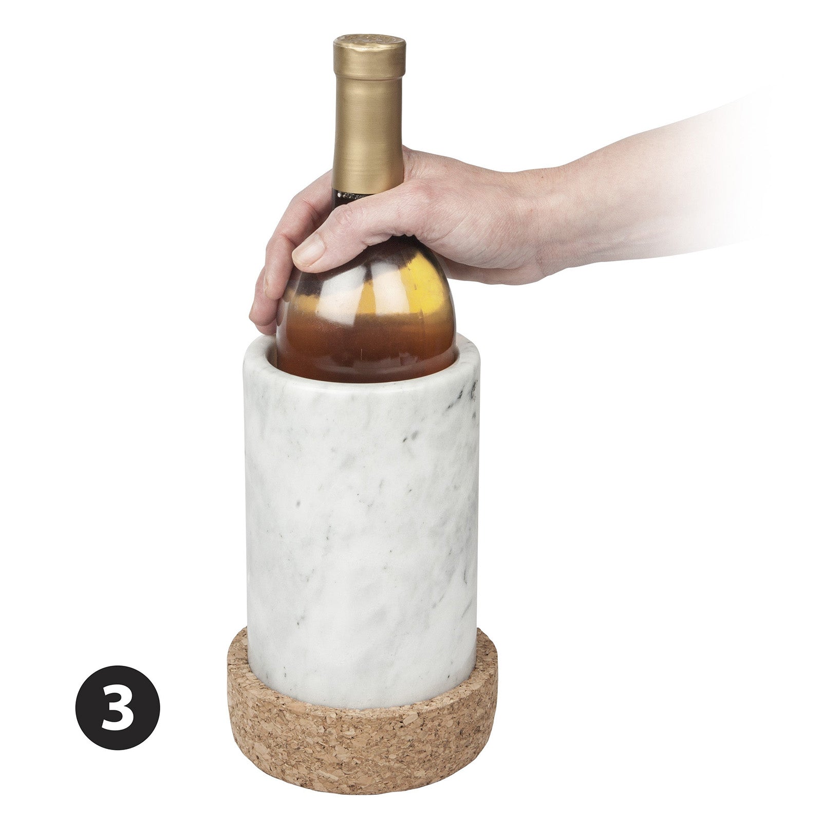Final Touch Marble & Cork Wine Chiller