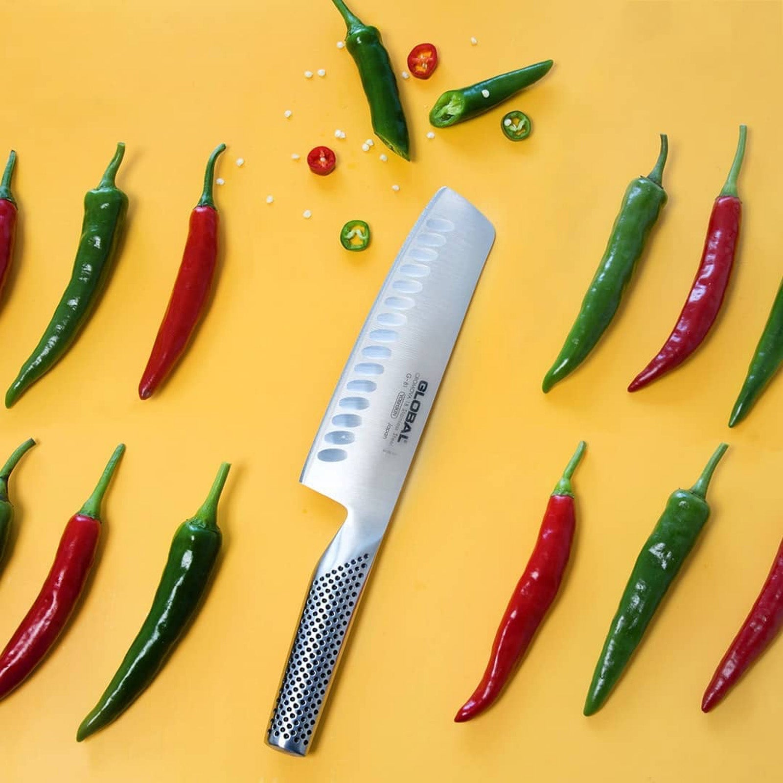 Global 7 Inch Vegetable Knife, Hollow Ground