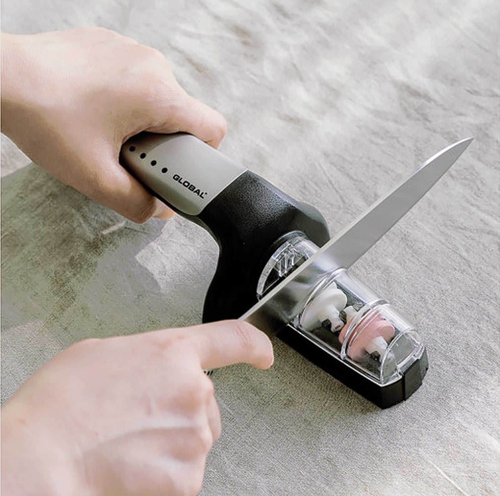 Global Ceramic Water Sharpener, Black