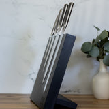 Global Bitoku Classic Essentials 5 Piece Knife Set with Magnetic Block, Rubberwood