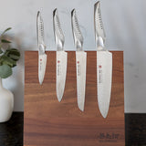 Global Bitoku SAI Essentials 5 Piece Knife Set with Magnetic Block, Acacia