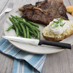 Rada 6 Piece Steak Knife Set in Gift Box, Black Handles