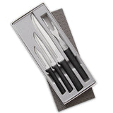 Rada 4 Piece Prepare then Carve Knife Set with Gift Box, Black Handles