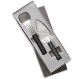 Rada Cutlery Pie A 'La Mode Serving Set with Gift Box, Black Handles