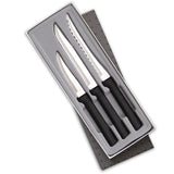 Rada 3 Piece Cooking Essentials Knife Set with Gift Box, Black Handles