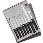 Rada 8 Piece Meat Lover's Set with Carving Set and Steak Knives, Black Handles