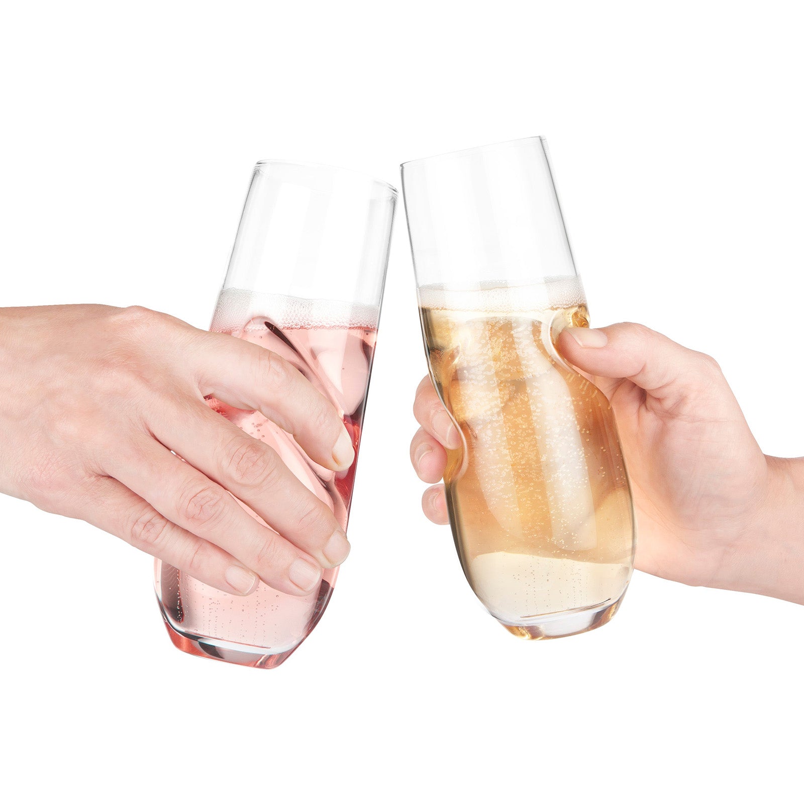 Final Touch Bubbles Sparkling, Champagne, Bubbly Glass Set with Opener - 10 oz (300 ml)