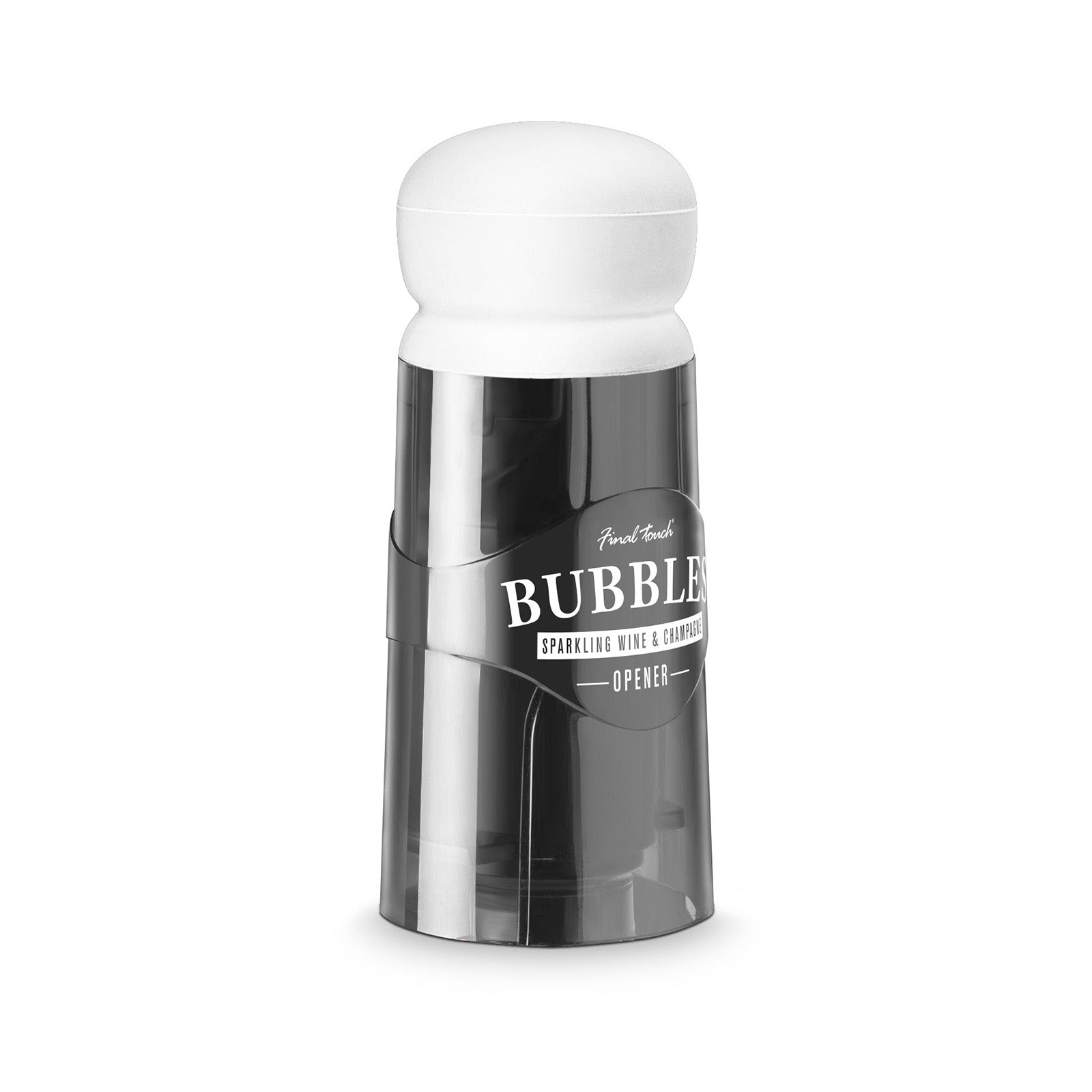 Final Touch Bubbles Sparkling, Champagne, Bubbly Glass Set with Opener - 10 oz (300 ml)