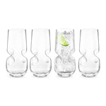 Final Touch Bubbles Seltzer / Bubbly Beverage Glasses - Set of 4 - 17 oz (500 ml)