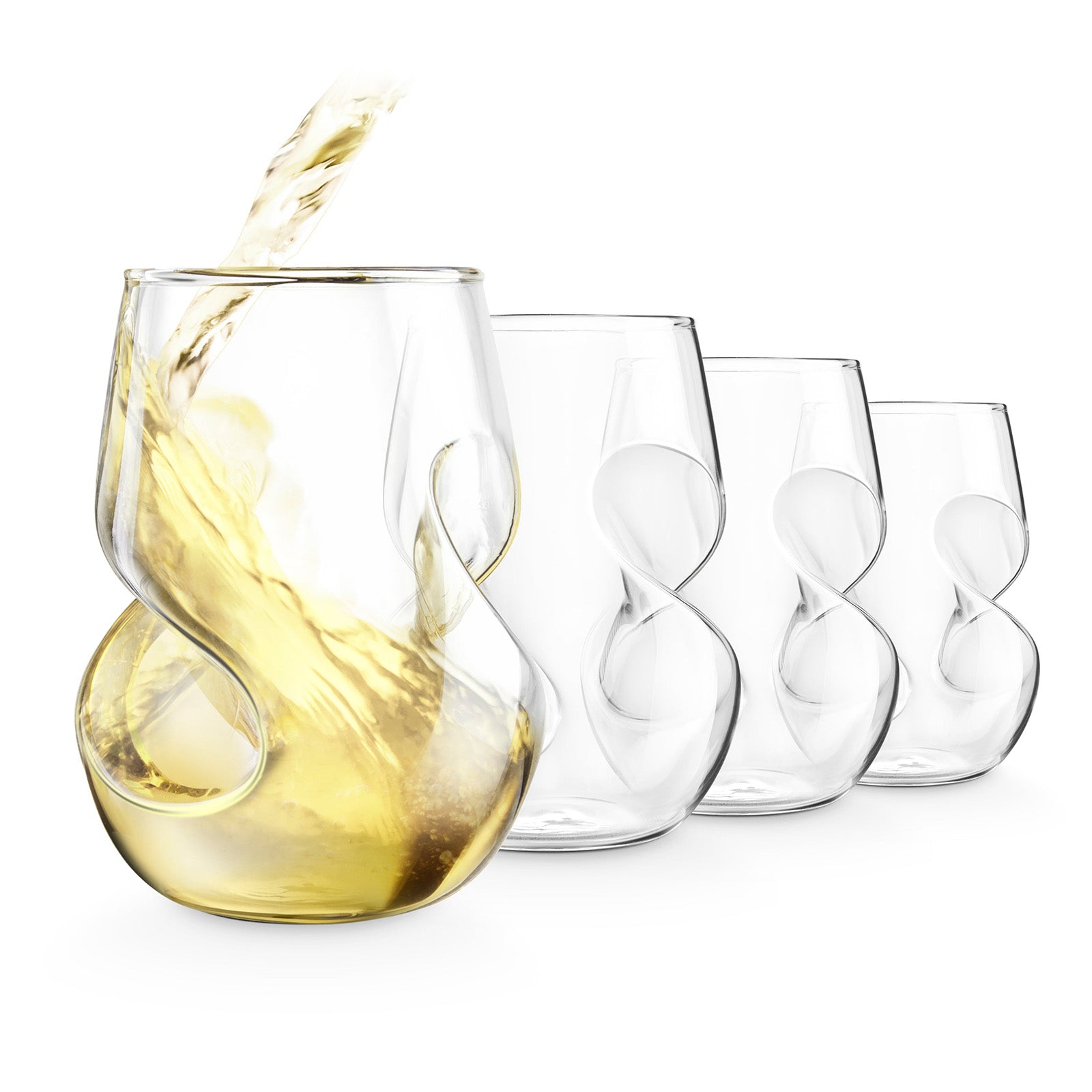 Final Touch Conundrum White Wine Glasses - Set of 4 - 9 oz (266ml)