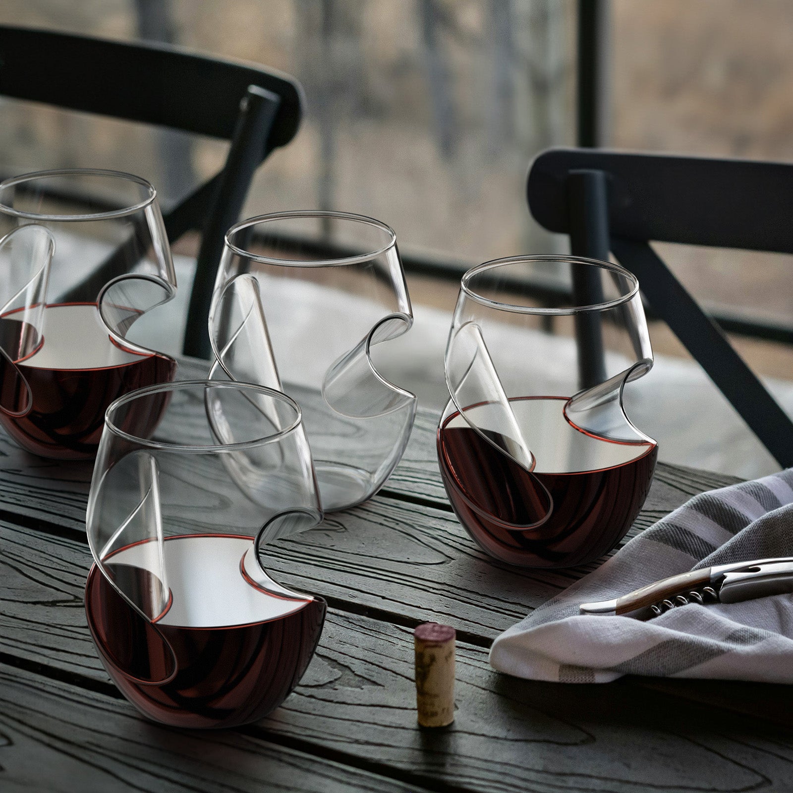 Final Touch Conundrum Red Wine Glasses - Set of 4 - 16 oz (473ml)