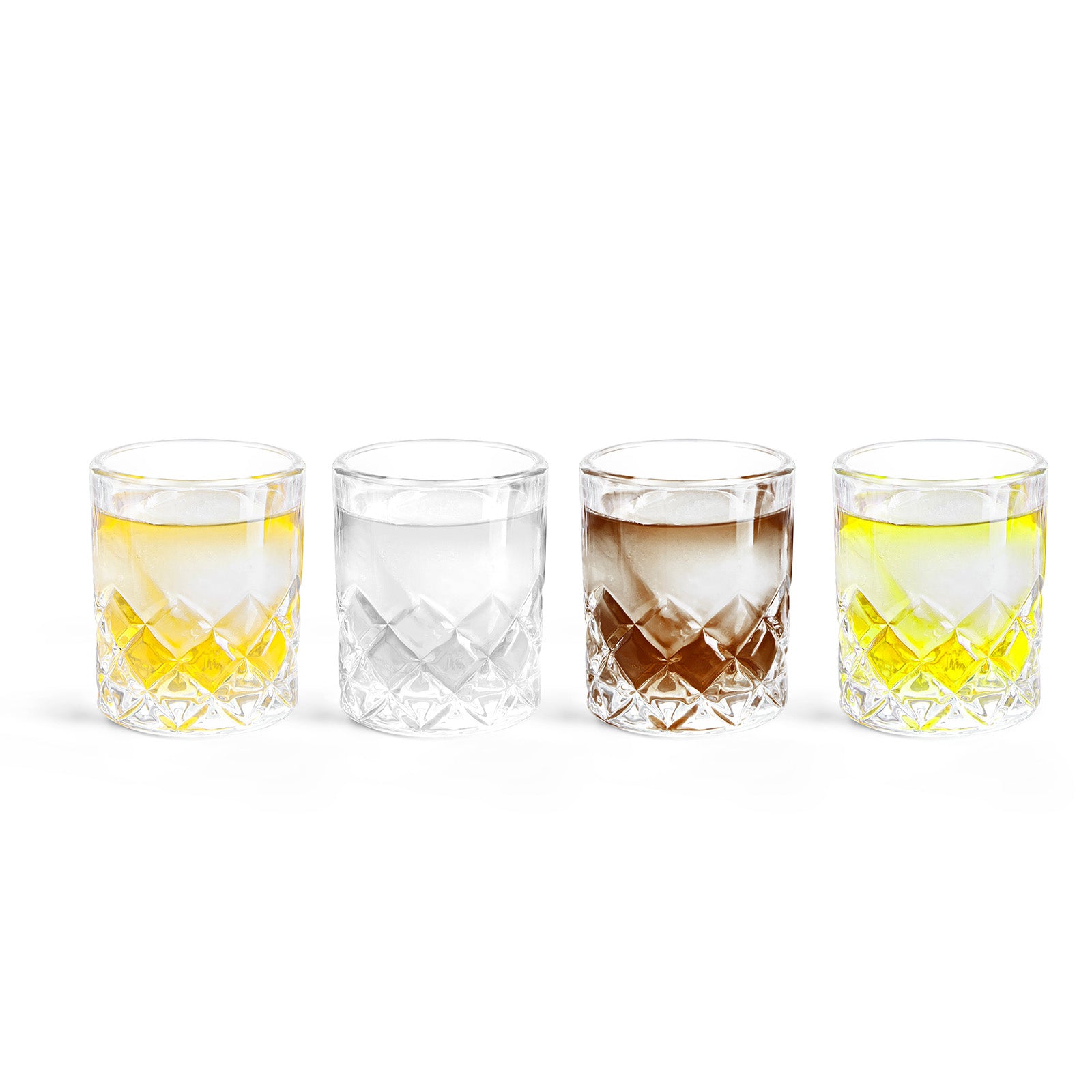 Final Touch Yarai Shiver Ice Ball Shots - 4 Glasses with Ice Ball Tray