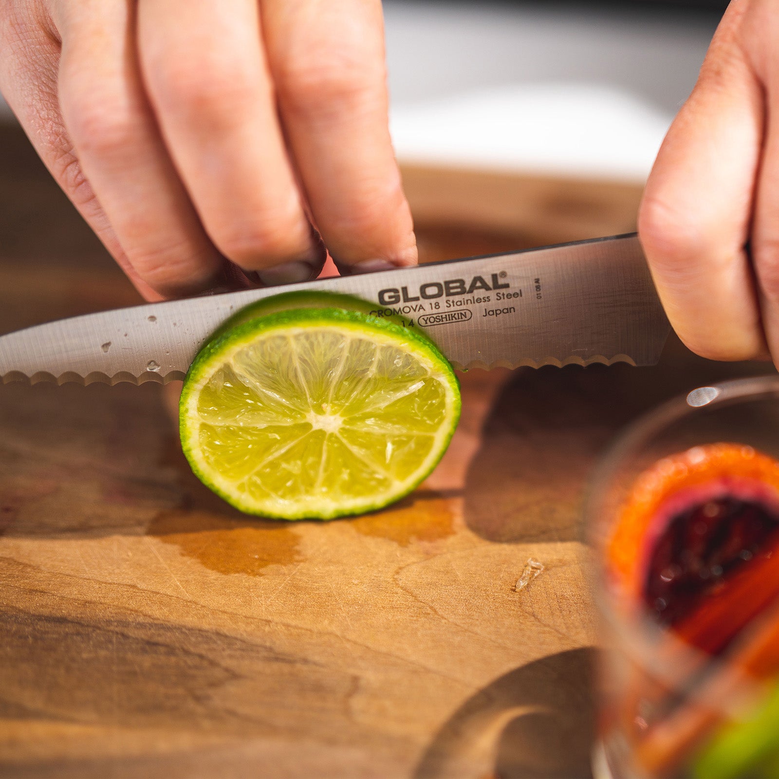 Global 6 Inch Serrated Utility Knife