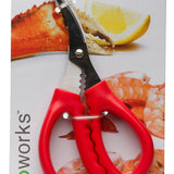 Progressive Seafood Scissors – Shellfish Shears with Curved Stainless Steel Blades and Soft Grip Handle