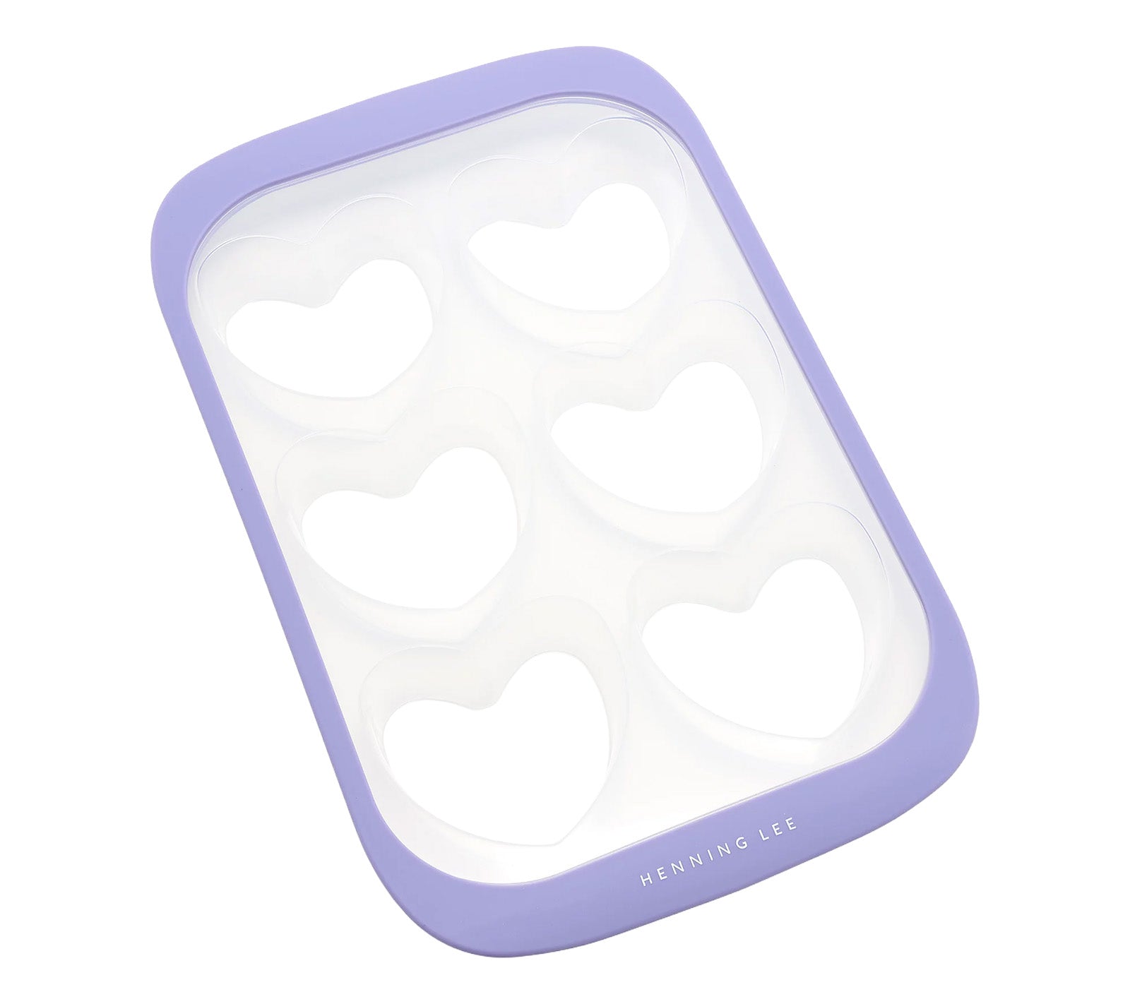 Henning Lee Look & Cook Silicone 6-Cup Heart Shape Baking Pan, Purple