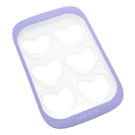 Henning Lee Look & Cook Silicone 6-Cup Heart Shape Baking Pan, Purple