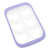 Henning Lee Look & Cook Silicone 6-Cup Heart Shape Baking Pan, Purple