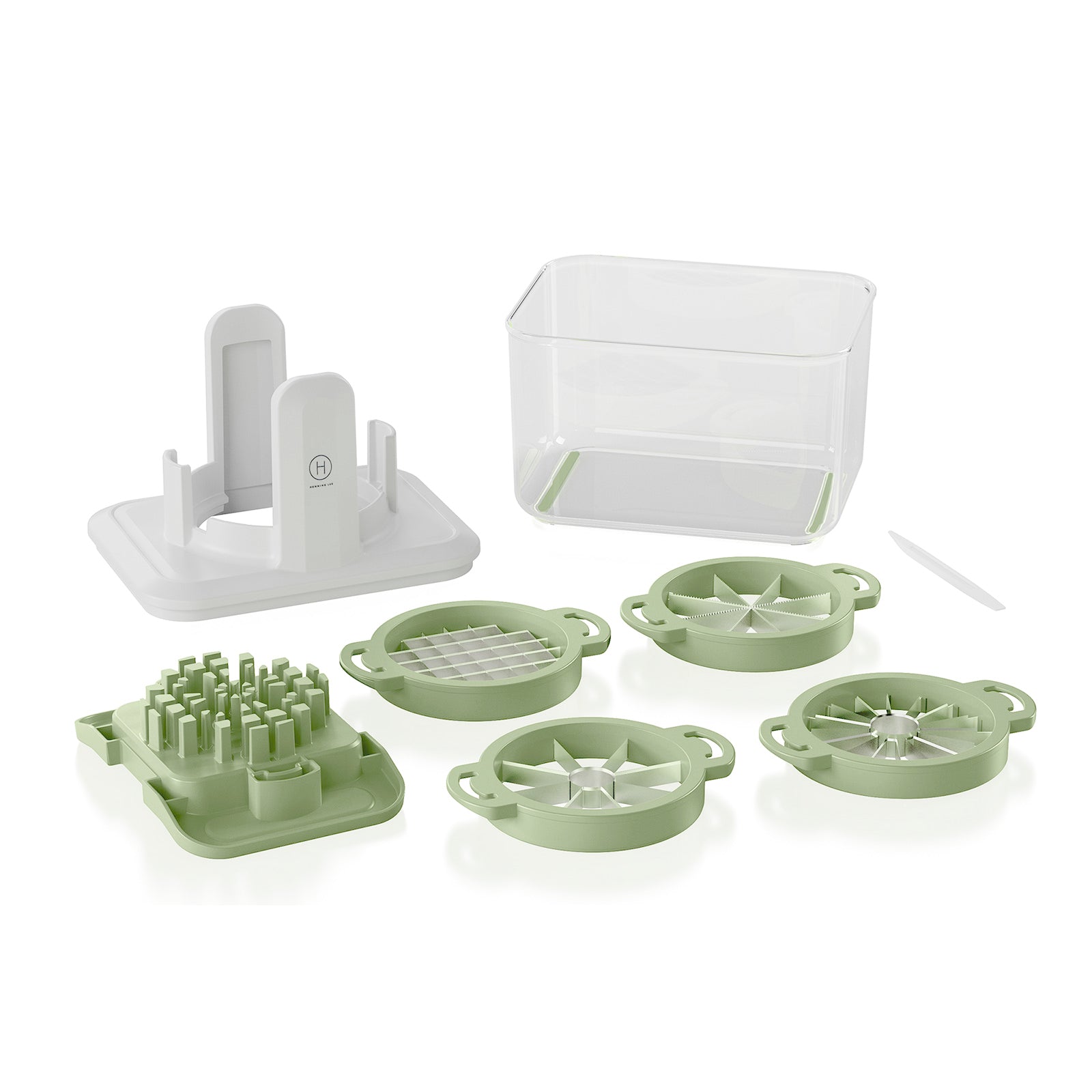 Henning Lee 4-in-1 Fresh Prep Fruit and Veggie Slicer, Green