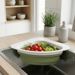 Henning Lee Corner Sink Colander, Triangular Sink Strainer for Fruits, Vegetables & Pasta