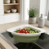 Henning Lee Corner Sink Colander, Triangular Sink Strainer for Fruits, Vegetables & Pasta