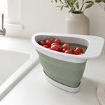 Henning Lee Corner Sink Colander, Triangular Sink Strainer for Fruits, Vegetables & Pasta