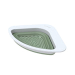 Henning Lee Corner Sink Colander, Triangular Sink Strainer for Fruits, Vegetables & Pasta