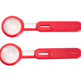 Henning Lee Set of 2 Precision Measuring Spoons, Red